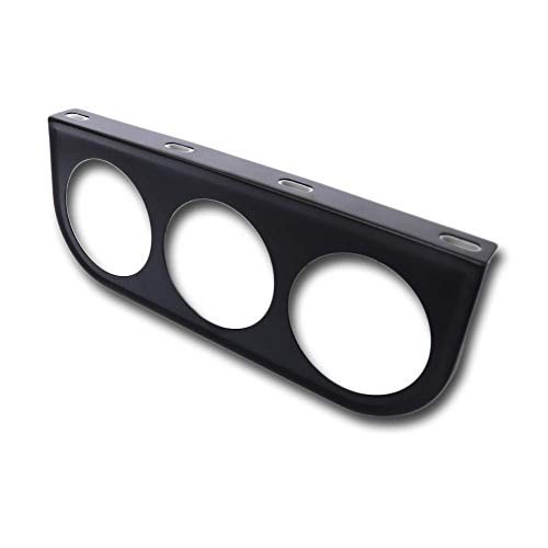 Universal 2-1/16″ 52mm Triple Gauge Mounting Panel Three Holes 3 Mount Black
