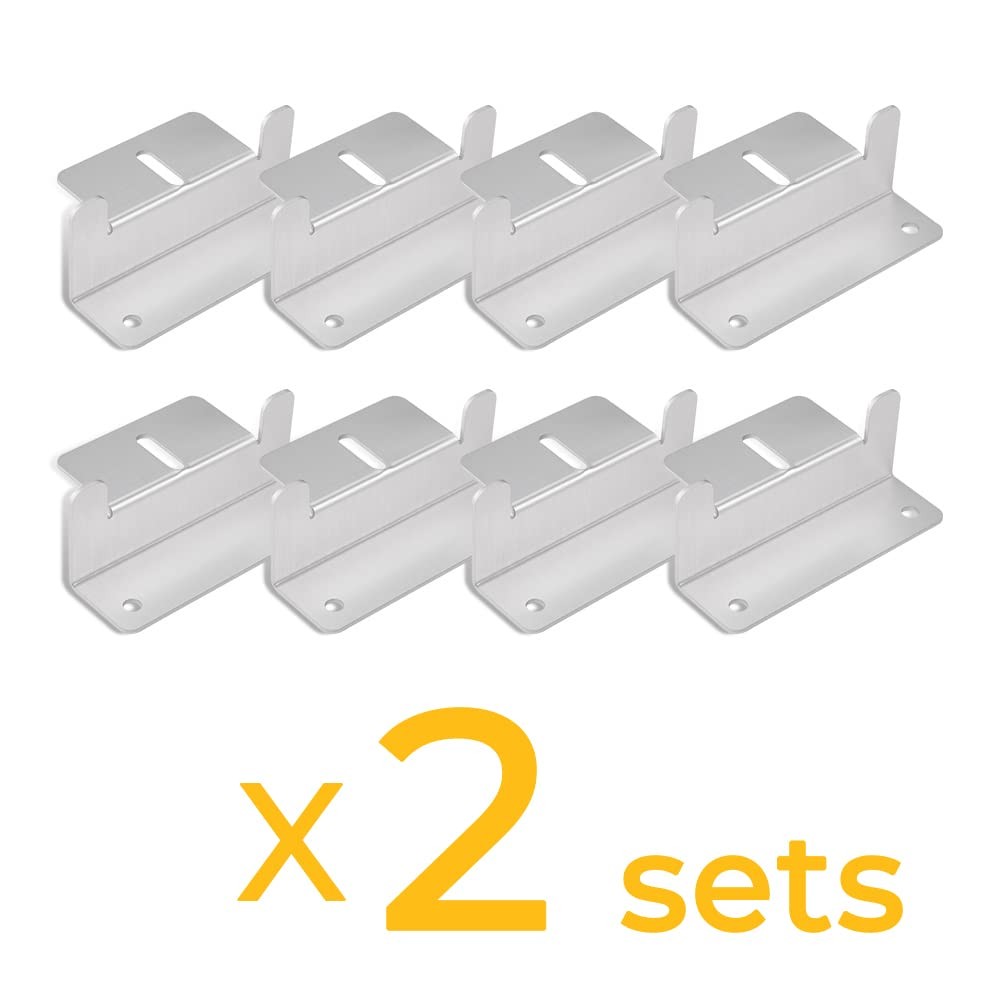Solar Panel Z Brackets 4 Sets 16 Packs Aluminum RV Roof Boat OffGrid Mount