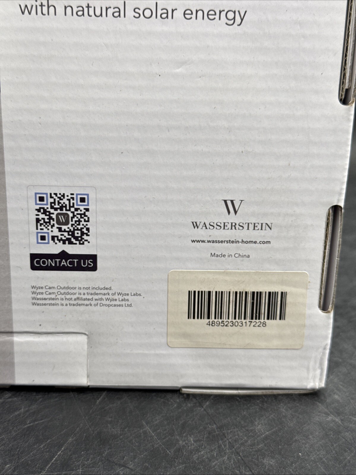 NEW Wasserstein 2W 5V Solar Panel for Wyze Cam Outdoor -White (7.5×4.38×0.79″)