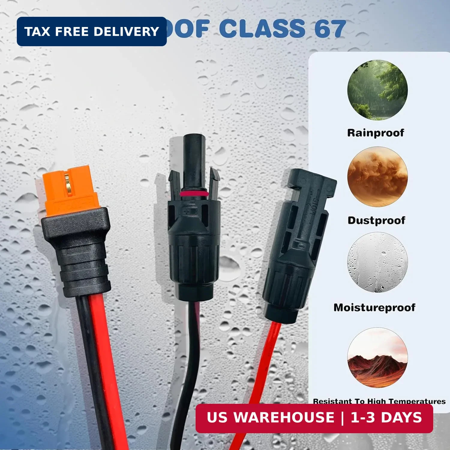Solar to XT60i Charge Extension Cable 3FT/6FT/12FT/25FT/50FT, Solar Connectors t