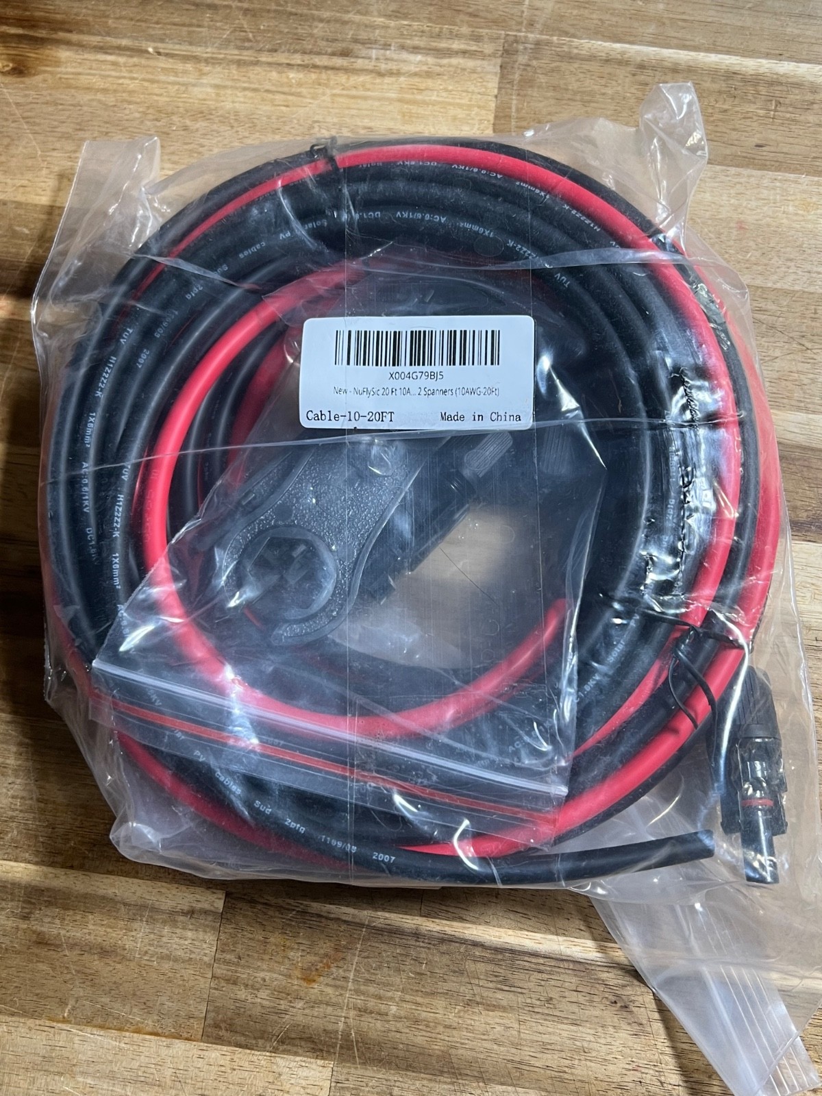20Ft 10AWG Solar Panel Extension Cable, 10 AWG Solar Extension Cable 10 Gauge
