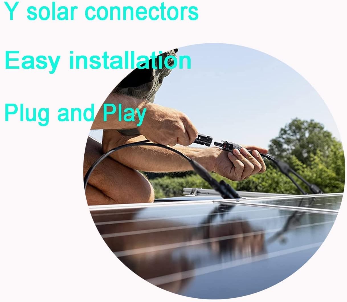 10AWG Y Solar Connector 1 Male to 2 Female Cable – Reliable & Waterproof