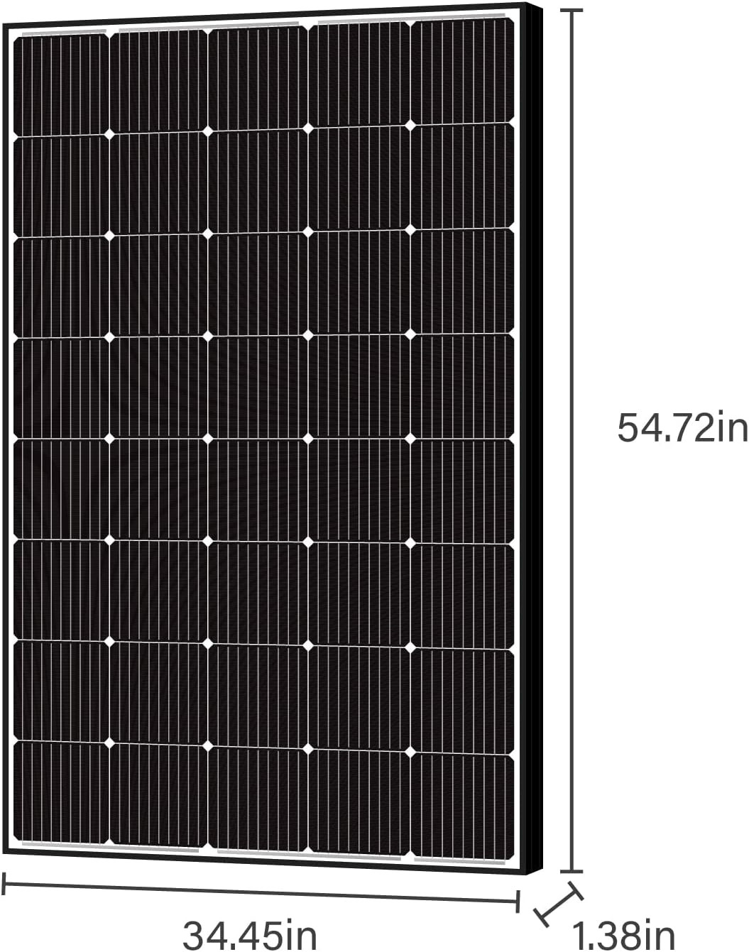 Newpowa 250W Solar Panel Monocrystalline for 12V 24V Norminal System with High-E