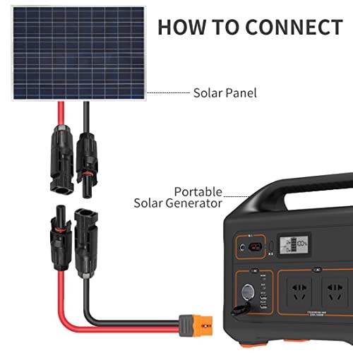Solar to XT60i Charging Cable 12AWG 1.5M Solar Plug to XT60 Socket Solar