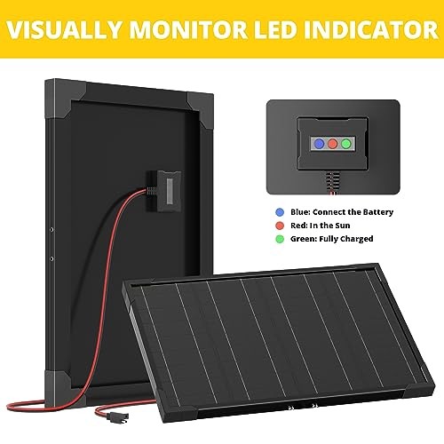 10W 12V Solar Battery Charger & Maintainer with Built-in MPPT Charge 10W Pro