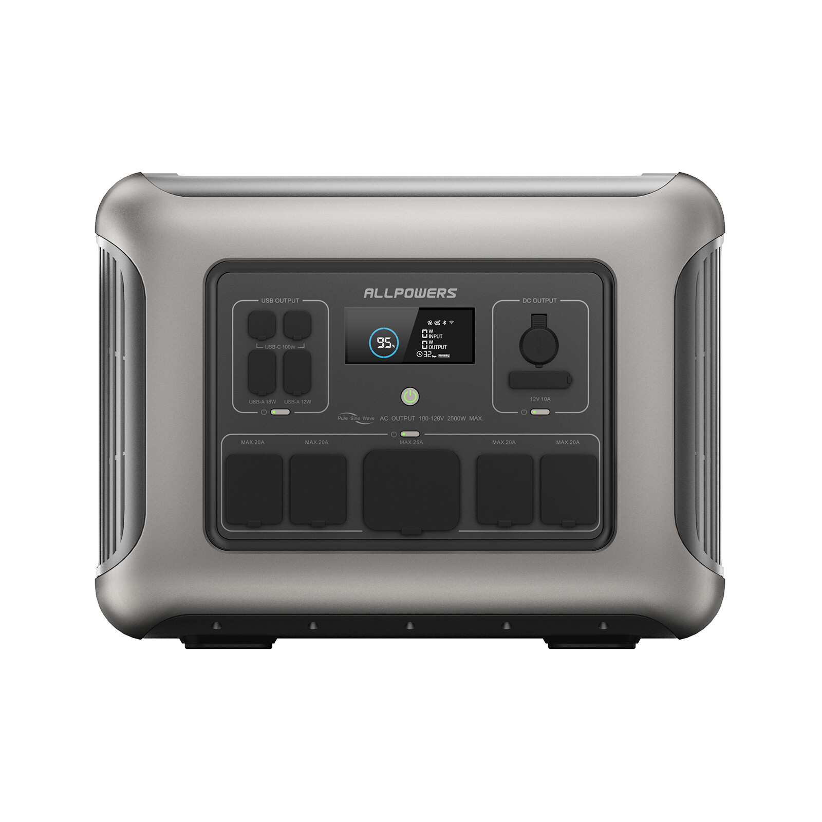 ALLPOWERS R2500 Solar Generator 2500W (4000W Peak) 2016Wh Portable Power Station