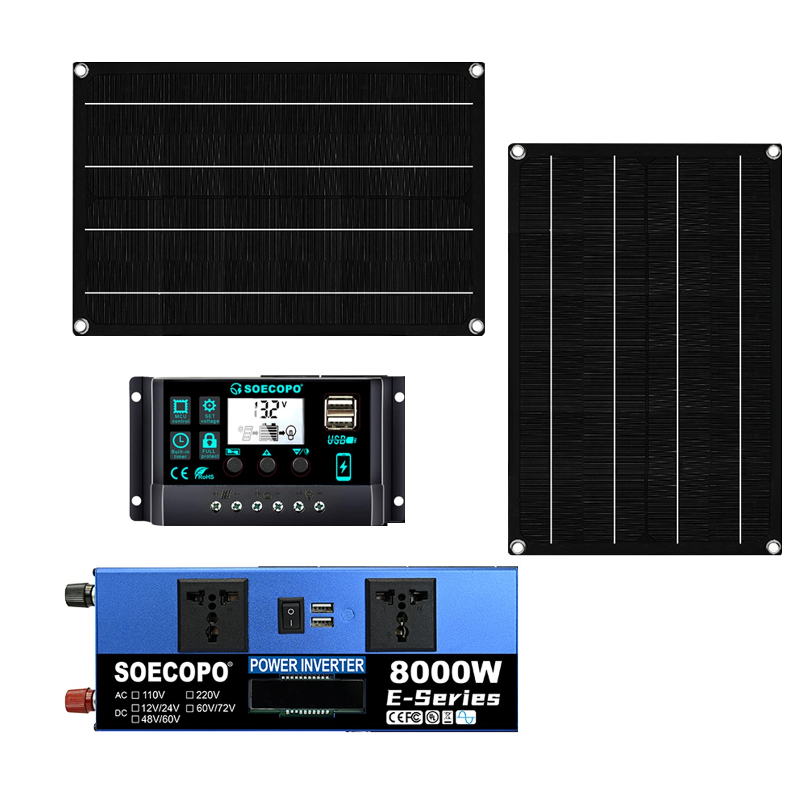 Robust 8000W Off-Grid Power Station Kit | Inverter, 100A Controllery1