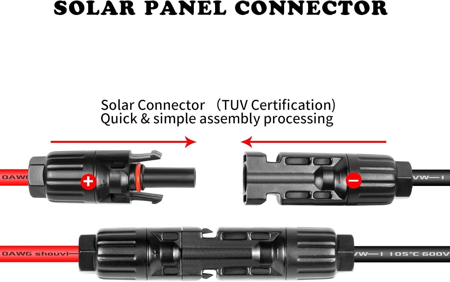 High-Quality 10AWG Waterproof XT60 Extension Cable – Ideal for Solar Generators