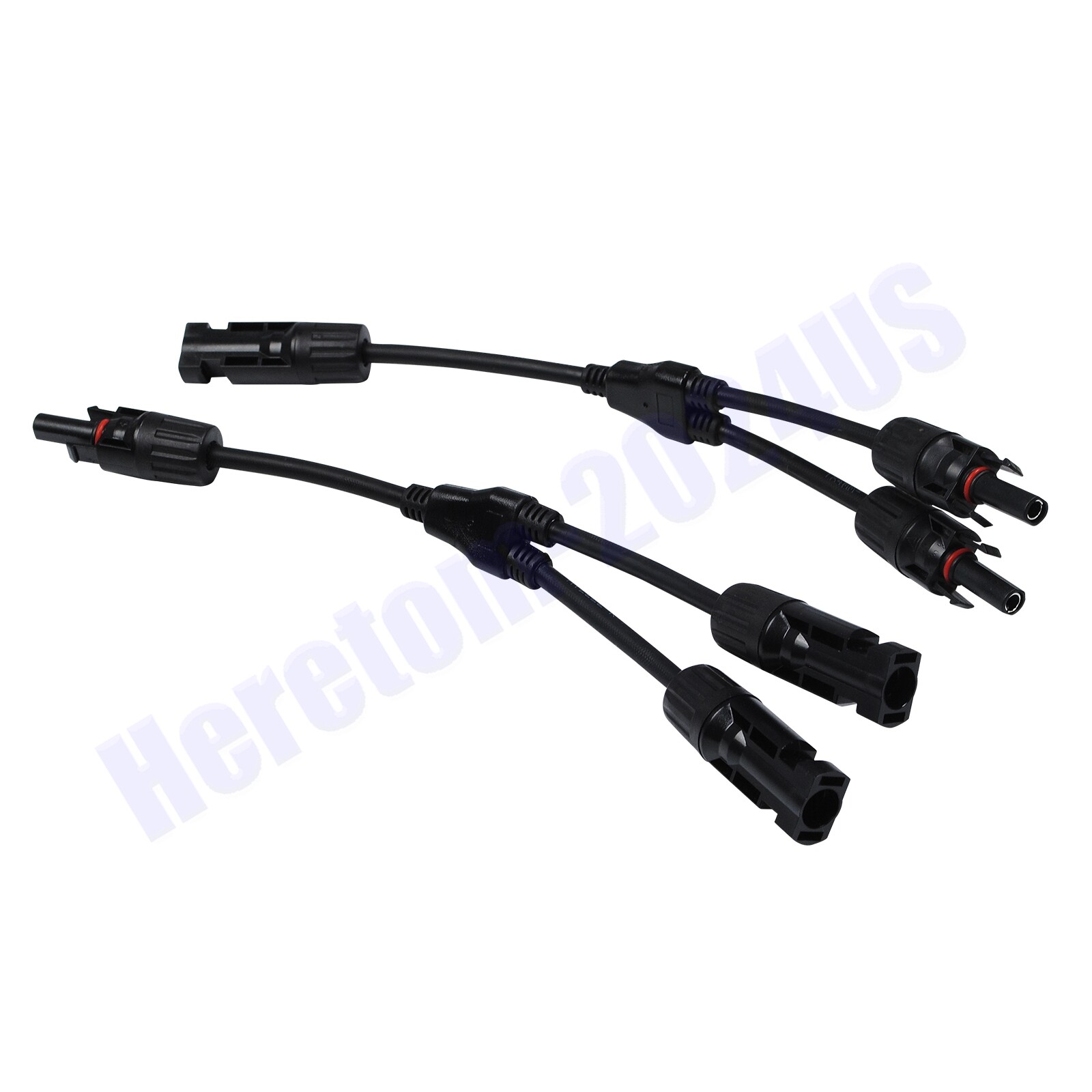 Lot Pair Y 2 Branch F&M Solar Panel PV Connector Cable Wire Splitter Waterproof