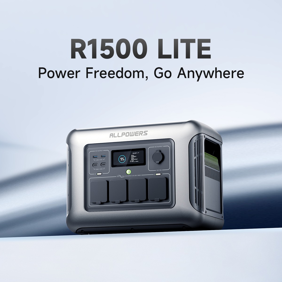 ALLPOWERS R1500 1600W 1056Wh Portable Power Station LFP for Outdoor, Trip, RV