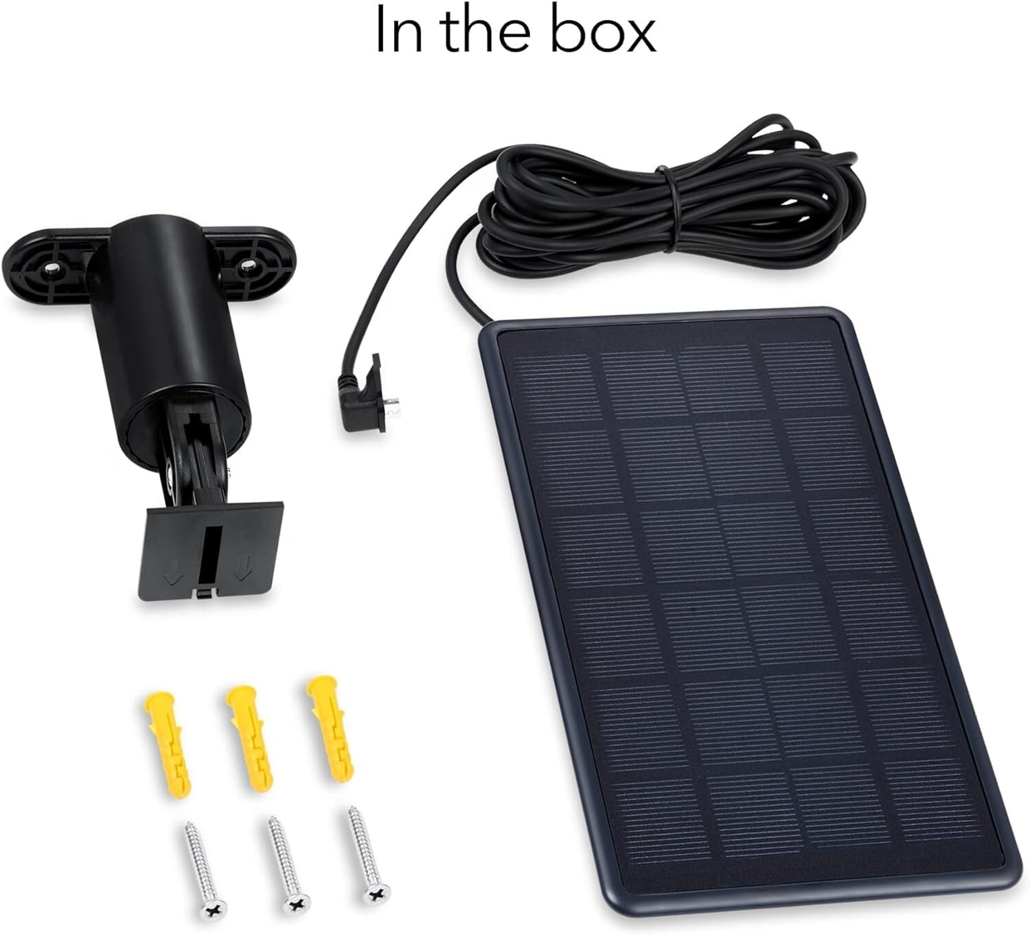 Wasserstein Solar Panel Compatible with Wyze Cam Outdoor/Battery Cam Pro – Black