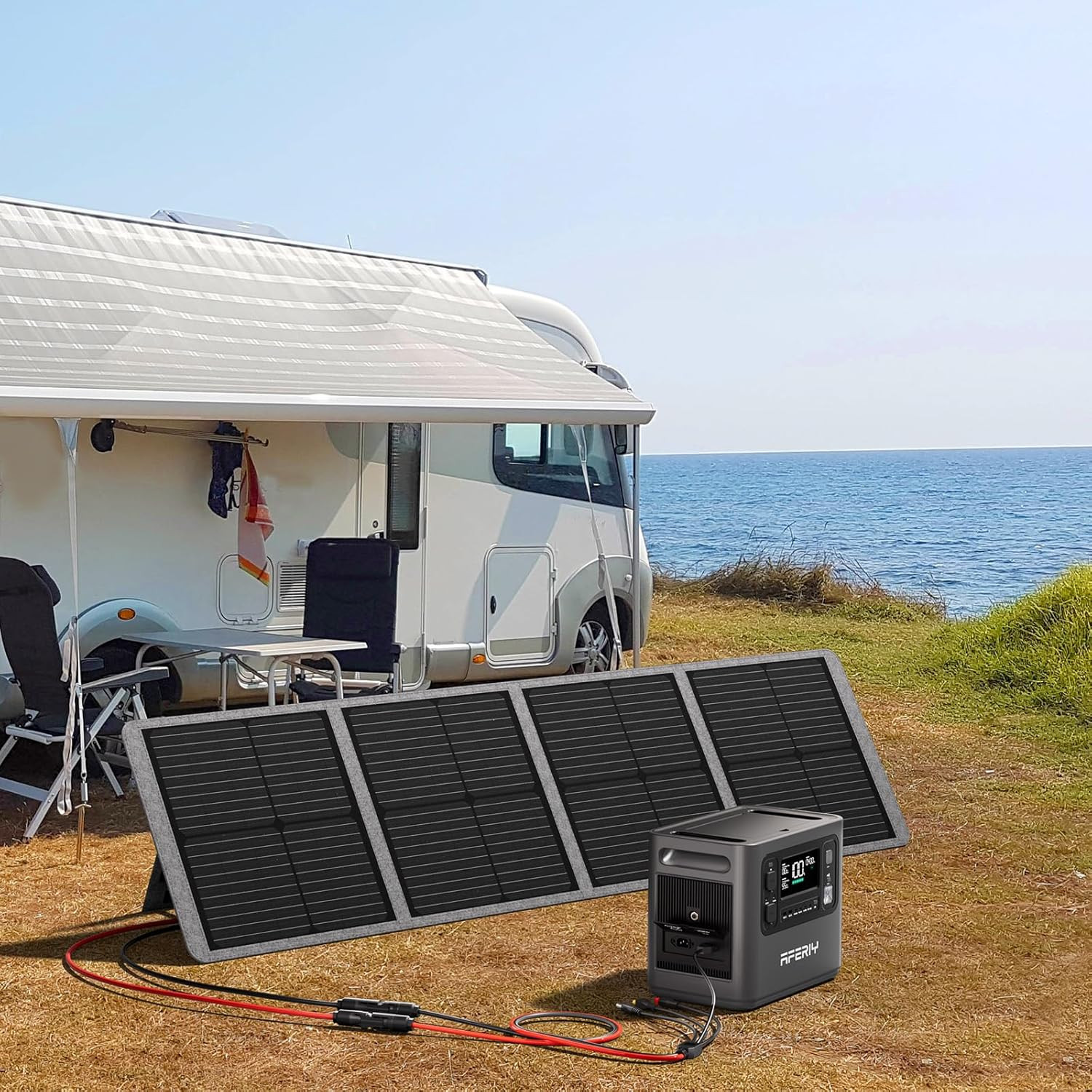 AFERIY MC4 to DC5521 / XT60 / XT90 / Anderson, 4 in 1 MC4 Solar Panel Charging C