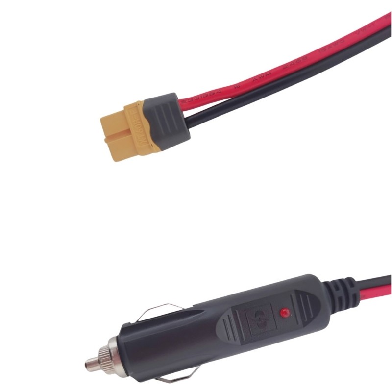 XT60 Female to Cigarettes Lighters Male Extension Cable for Solar Panel