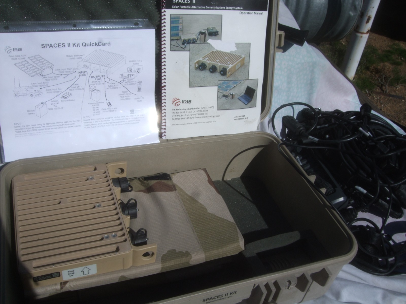 Iris Technology SPACES II Kit USMC Military Portable Solar Energy Field Power 25