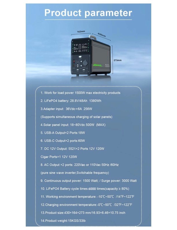 PREMIUM 1500W Rugged Solar Generator with panels included **in stock