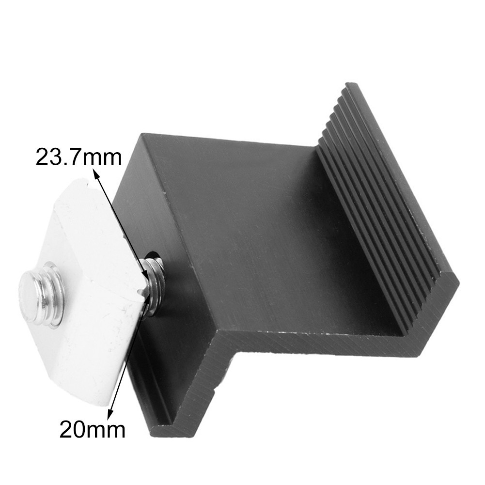 Solar Panel Bracket Fixing PV End Clamp Middle Clamp Mounting 30mm/35mm Black