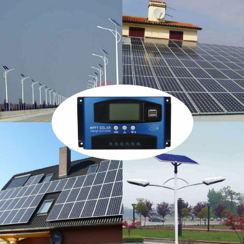 Regulator Dual USB Panel Auto Focus MPPT Solar 12V-24V Charge Controller 40A’