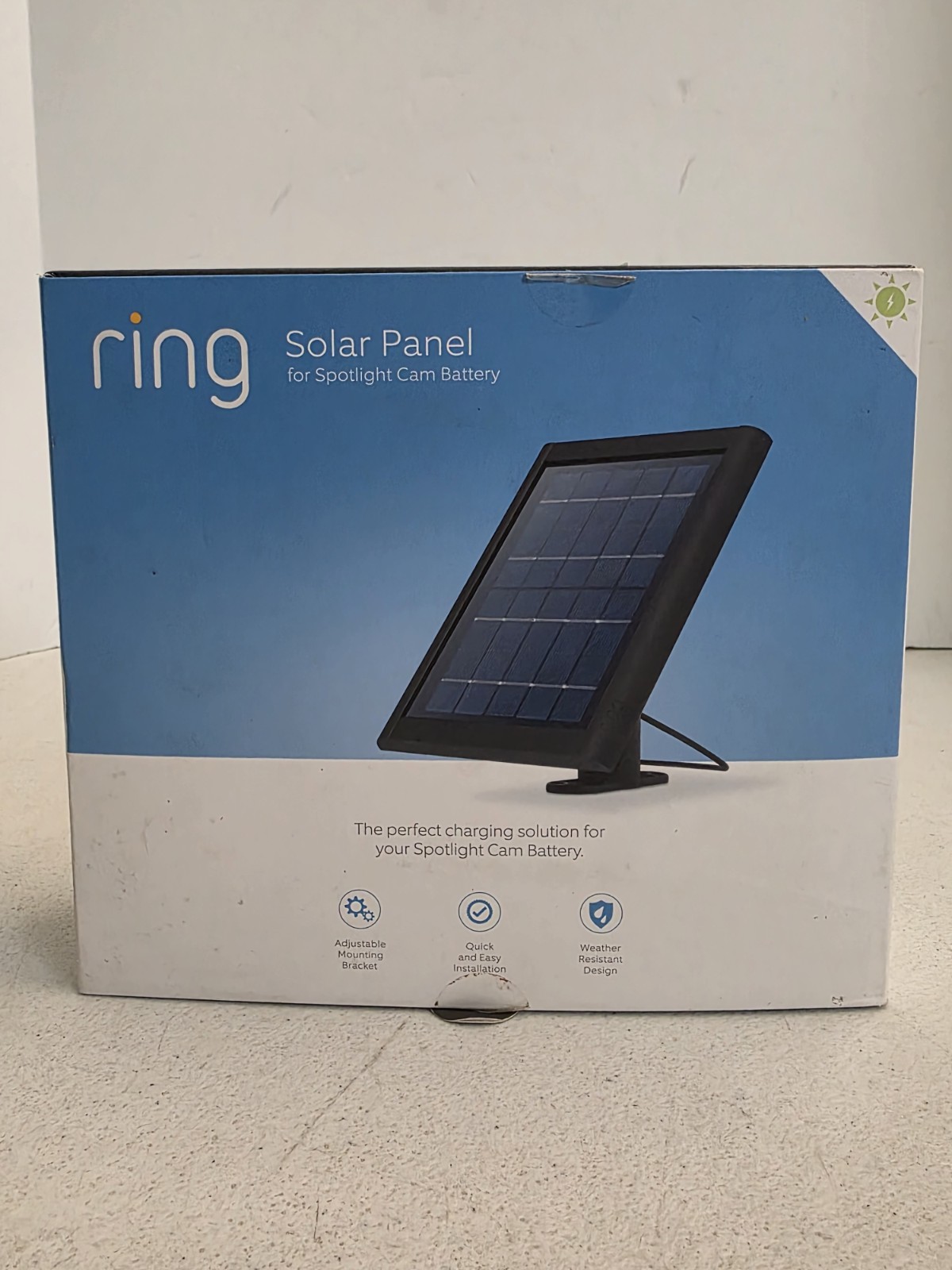 Ring Solar Panel Compatible with Spotlight Cam Battery & Stick Up Cam Battery BK