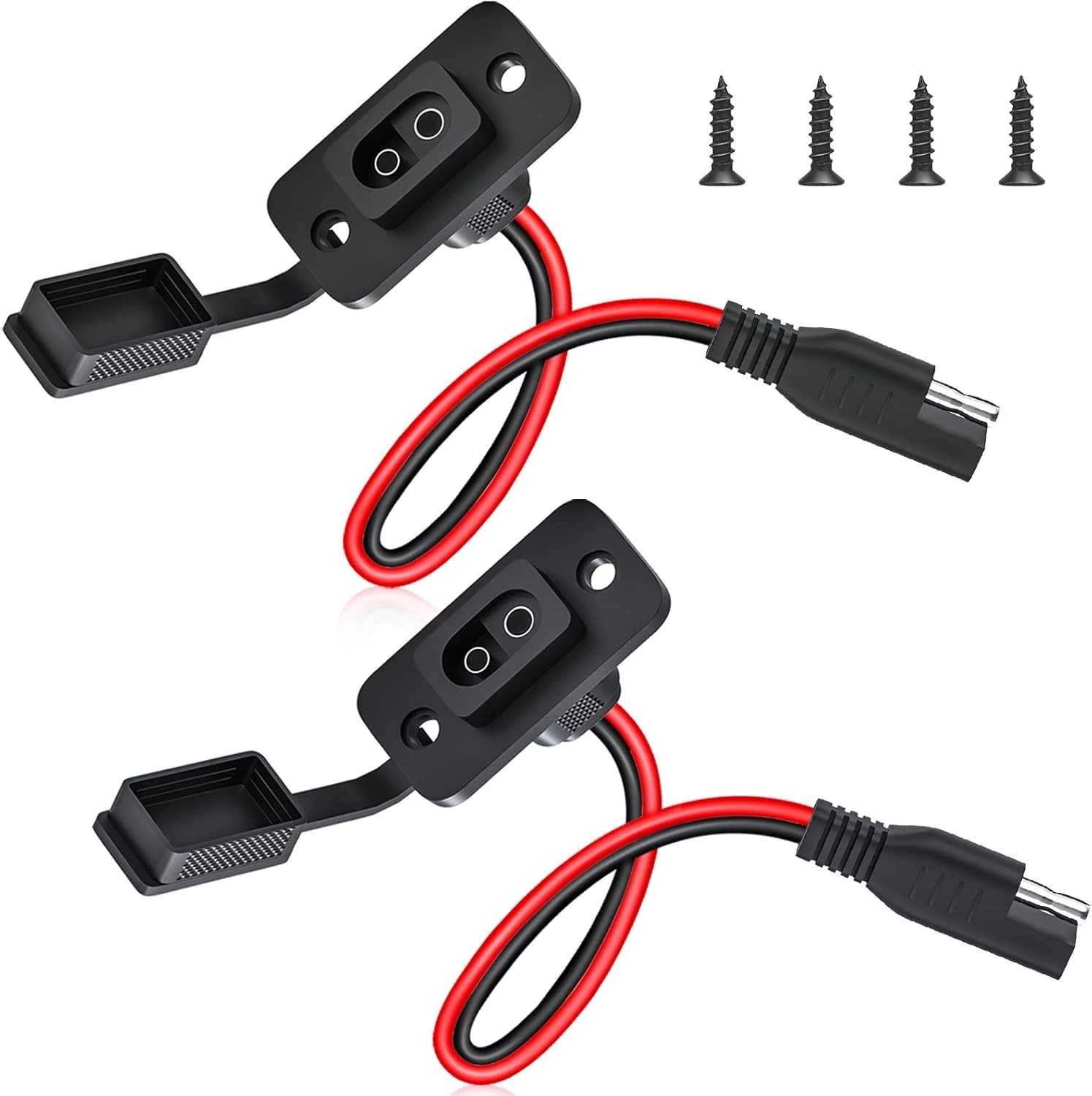 Versatile SAE Flush Mount Connector Set for Solar Generators & Vehicles – 1.15ft
