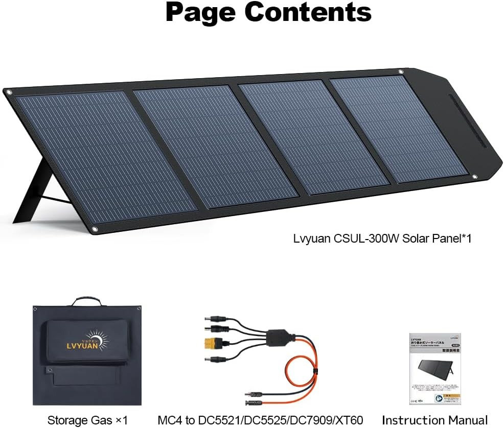 300W Portable Solar Panel Foldable Solar Panel for Outdoor Power Station Camping