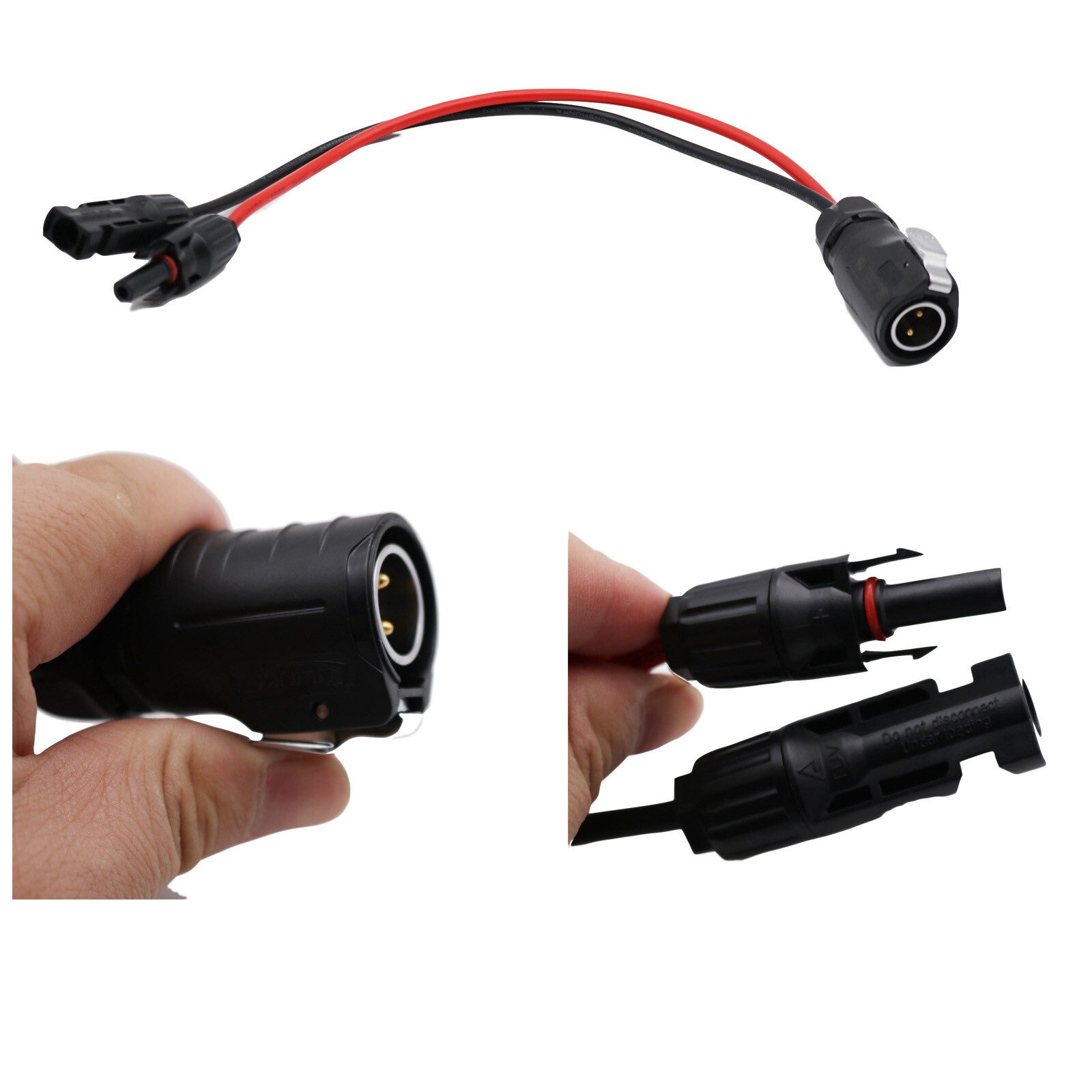 LP-20 2 Pin 2P Aviation Hella Plug Solar Panel Battery Power 10AWG Adapter Cable