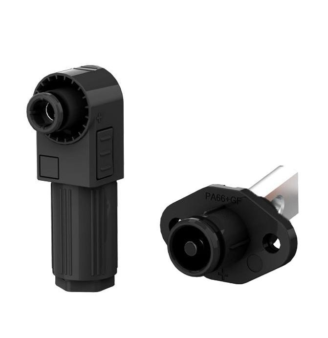 Black Single Core 1500V DC Quick Coupling PV Connector for Solar Inverter Input