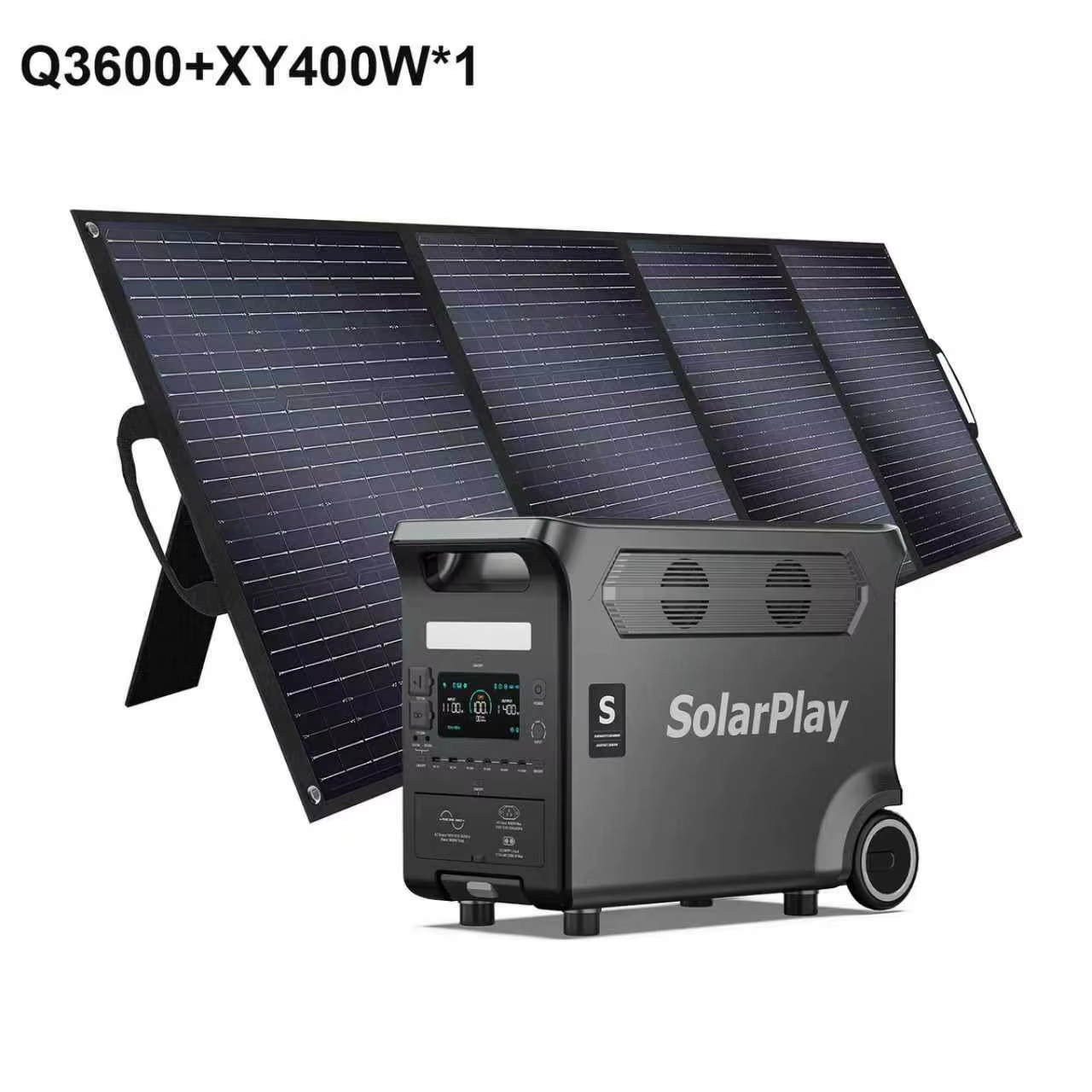 3600W Portable Power Station 3840WH Outdoor Generator with Folable Solar Panels
