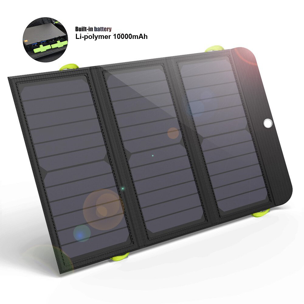 ALLPOWERS 5V 21W Foldable Solar Panel & 10000mAh Battery Outdoor Camping Hiking