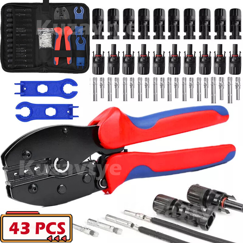43pcs Solar Crimper Tool Kits for Connecting Solar Panel Cable Wire with Spanner