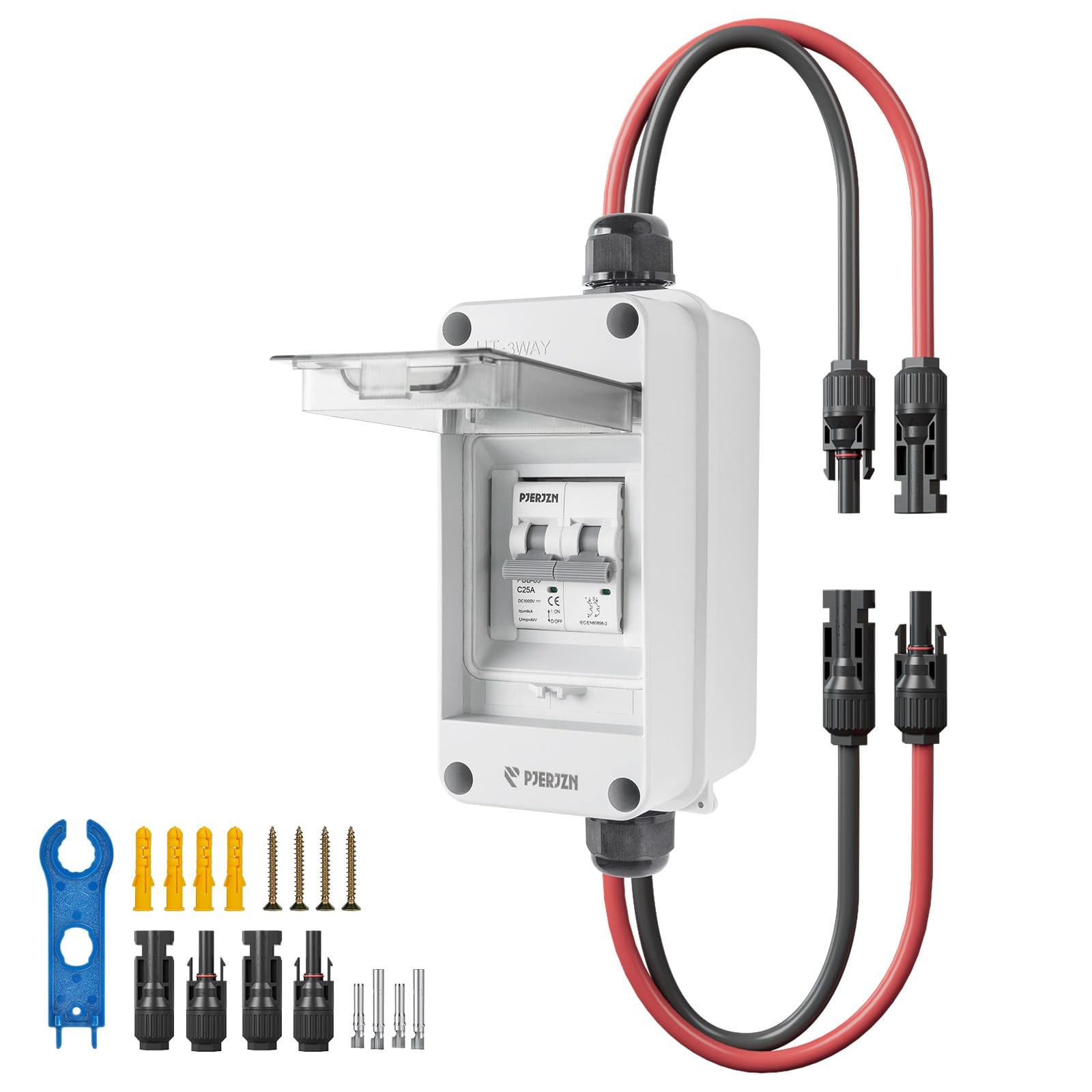 Solar Panel Disconnect Switch 1000V DC/AC 25A PV Disconnect Switch Outdoor Mi…