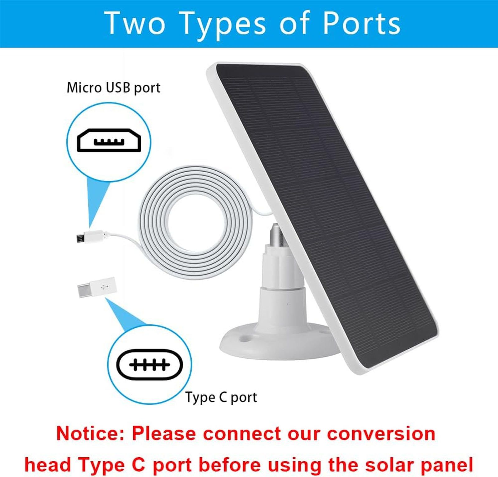 Solar Panel Pack for Wireless Security Camera Outdoor Compatible with Wyze