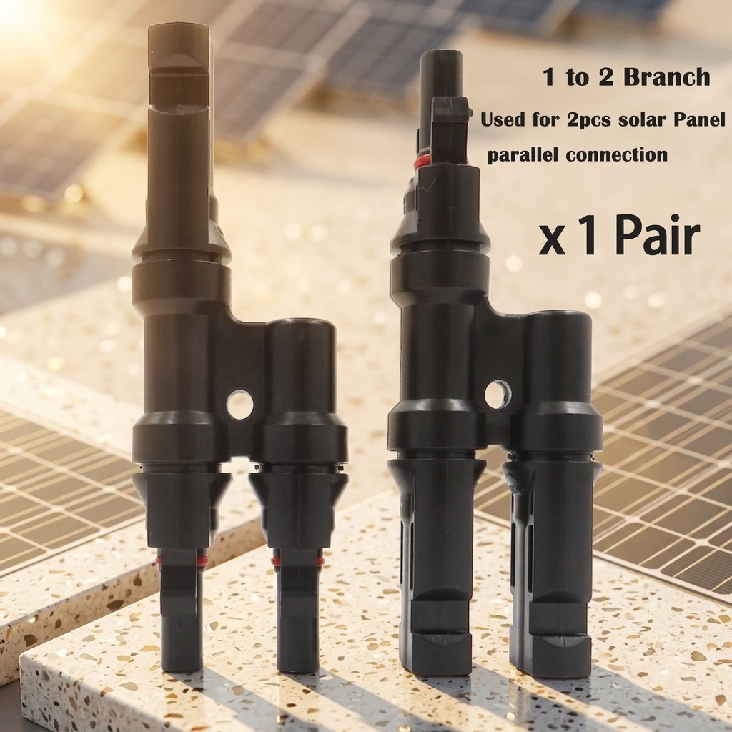 Solar Panel Y Branch Cable Connection Waterproof Adapter Connector Extension