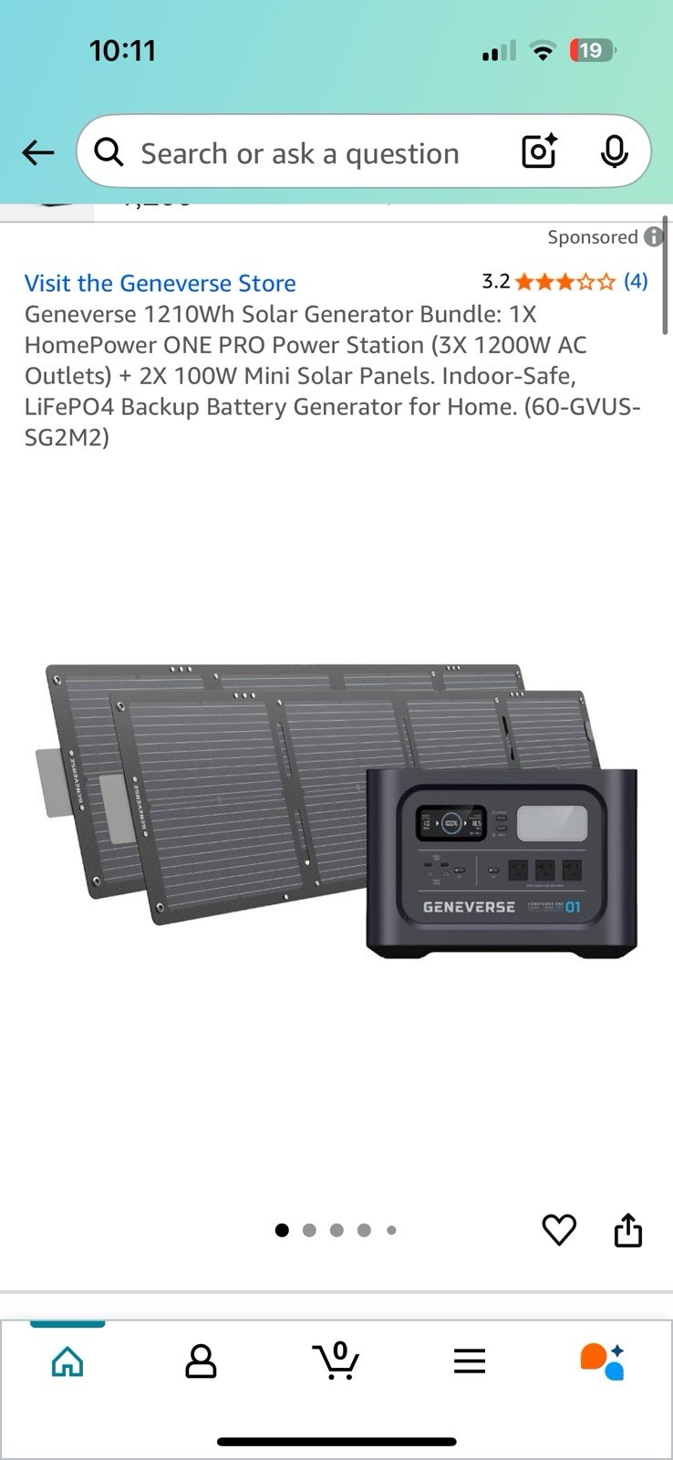 GENEVERSE (60-GVUS-SG2M2) 1210Wh Solar Generator Bundle – NEW! – FACTORY SEALED!