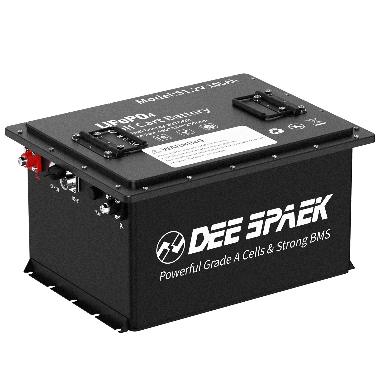 48V 105Ah Battery LiFePO4 Lithium Golf Cart 200A BMS Bluetooth Monit+20A Charger