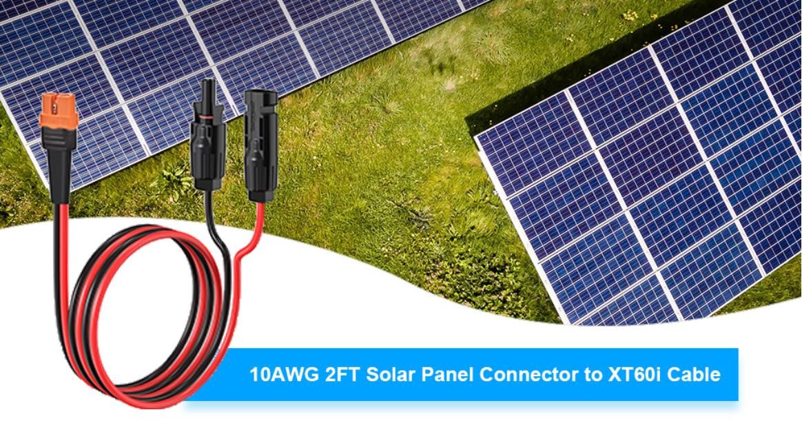 10AWG 35FT Solar to XT60i Charging Cable Solar Connector to XT60i for Solar Pane