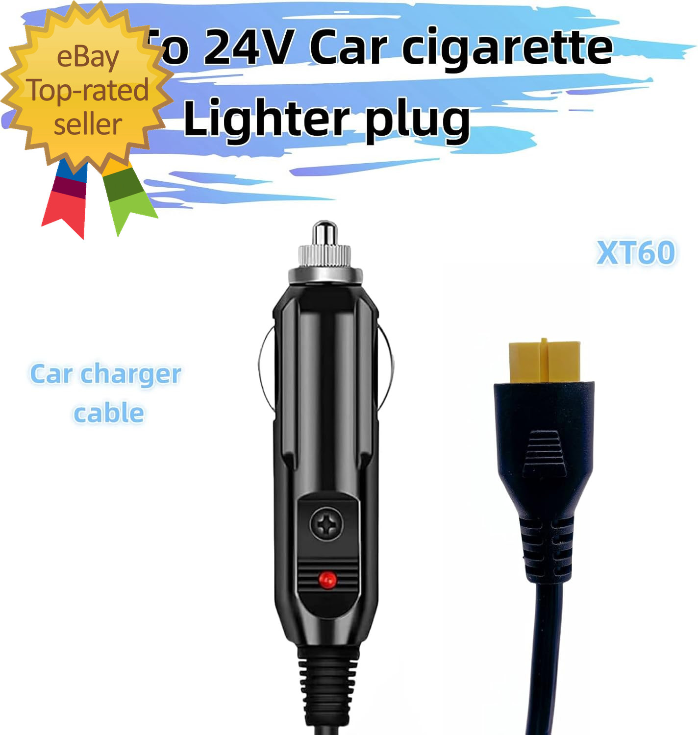 6.8FT Portable12V/24V Car Charger Suitable Compatible Ecoflow Delta/River