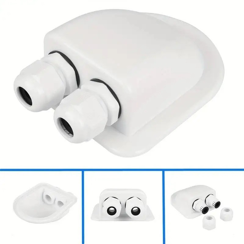 Roof Solar Panel Double/Single Cable Entry Gland Junction Box Motorhome Camper