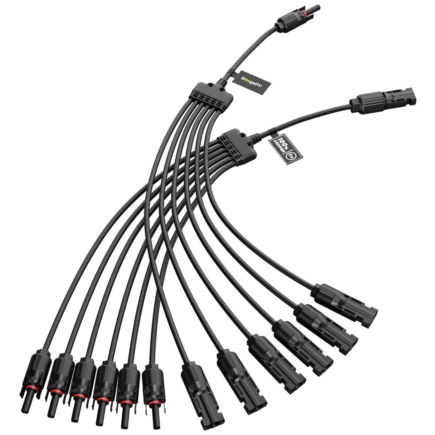 Solar Panel Y Connectors 1 to 6 Parallel Adapter Cable Kit