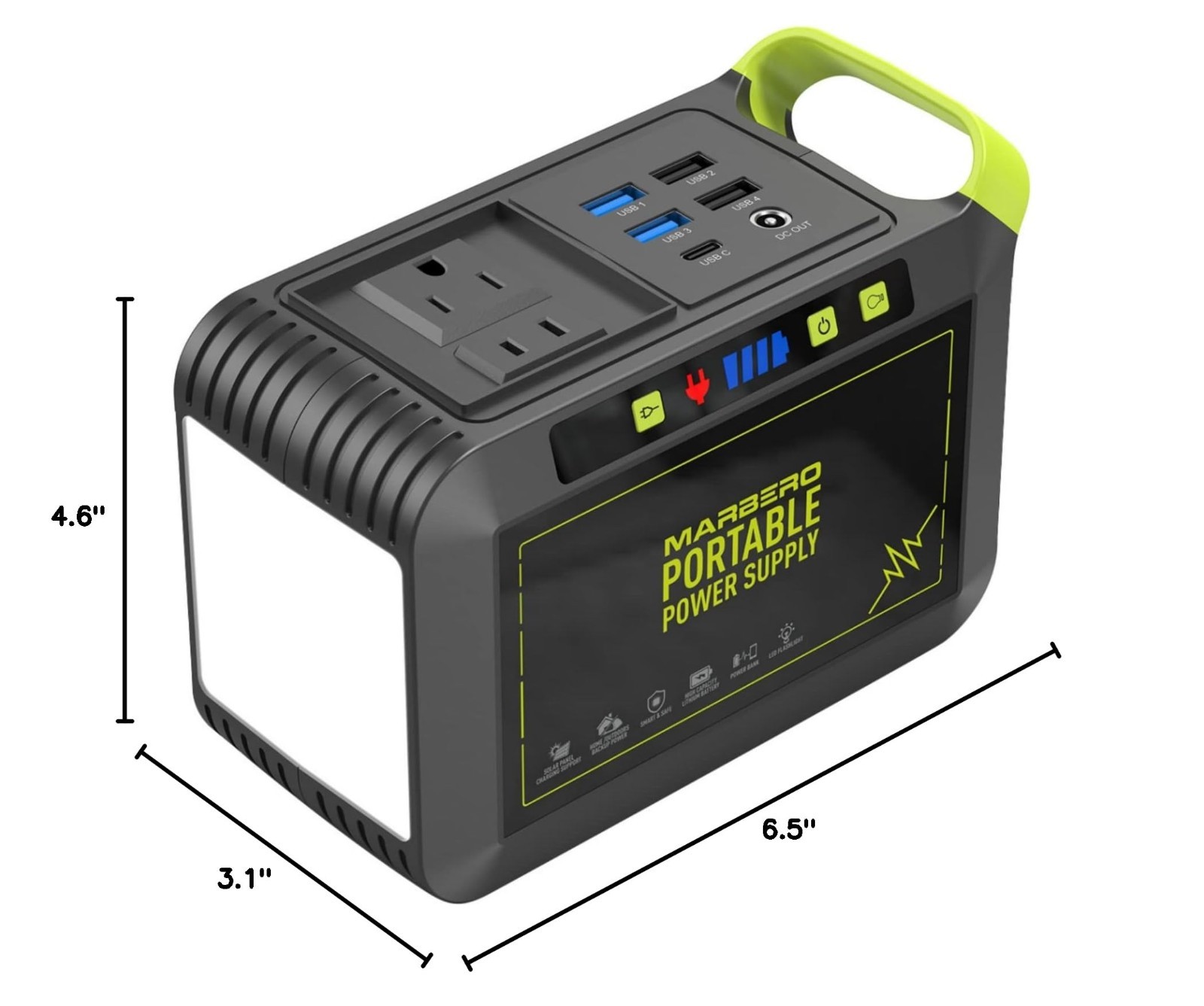 Portable Power Station 88Wh Lithium Battery Solar Generator Fast Charge AC Outle
