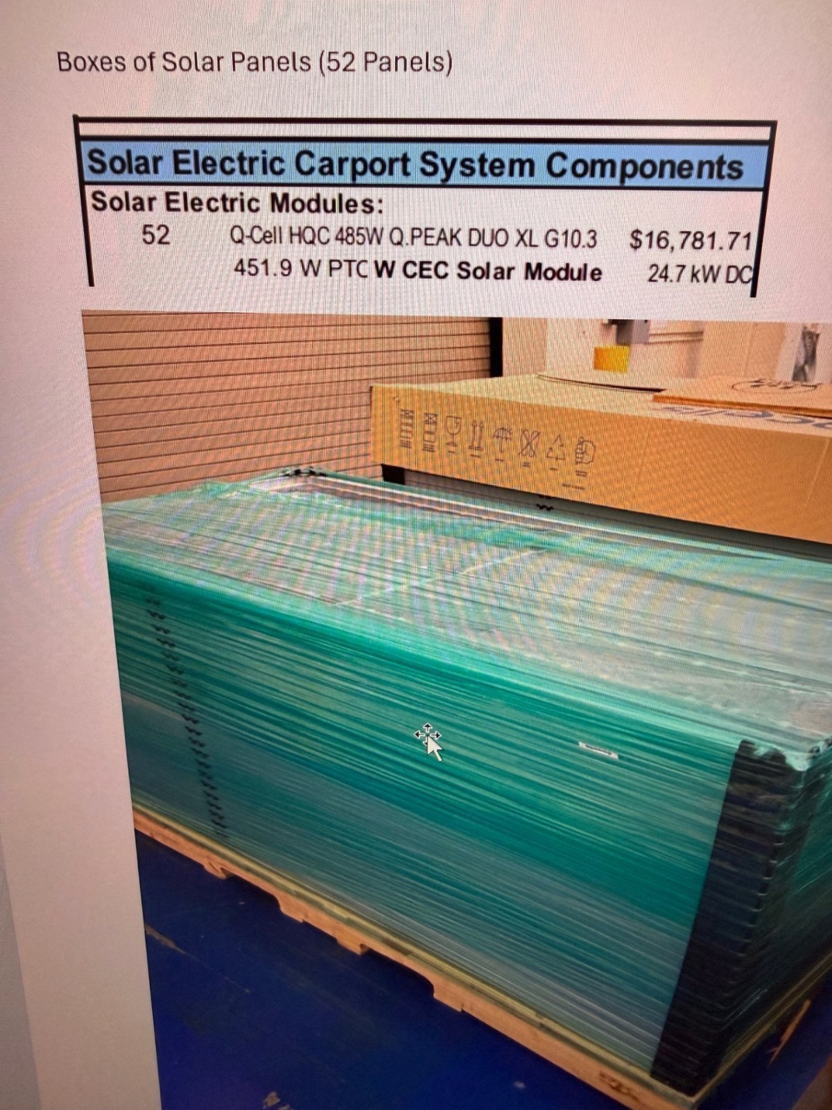2x Pallets (52 panels) of brand new Q-Cell HQC 485W Q.PEAK DUO XL G10.3