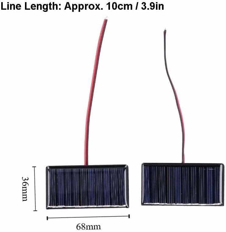 Weather-Resistant 2Pcs Solar Panel Module – 5V for Outdoor Lights & More