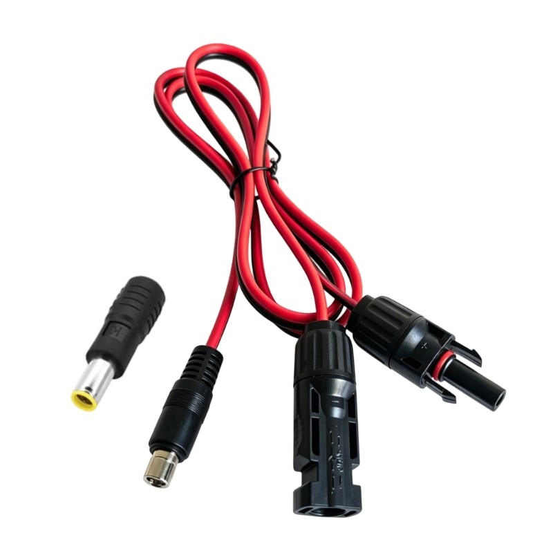 Solar Charging Cable DC8020 with DC7909 Tip Power Cable for Battery Input