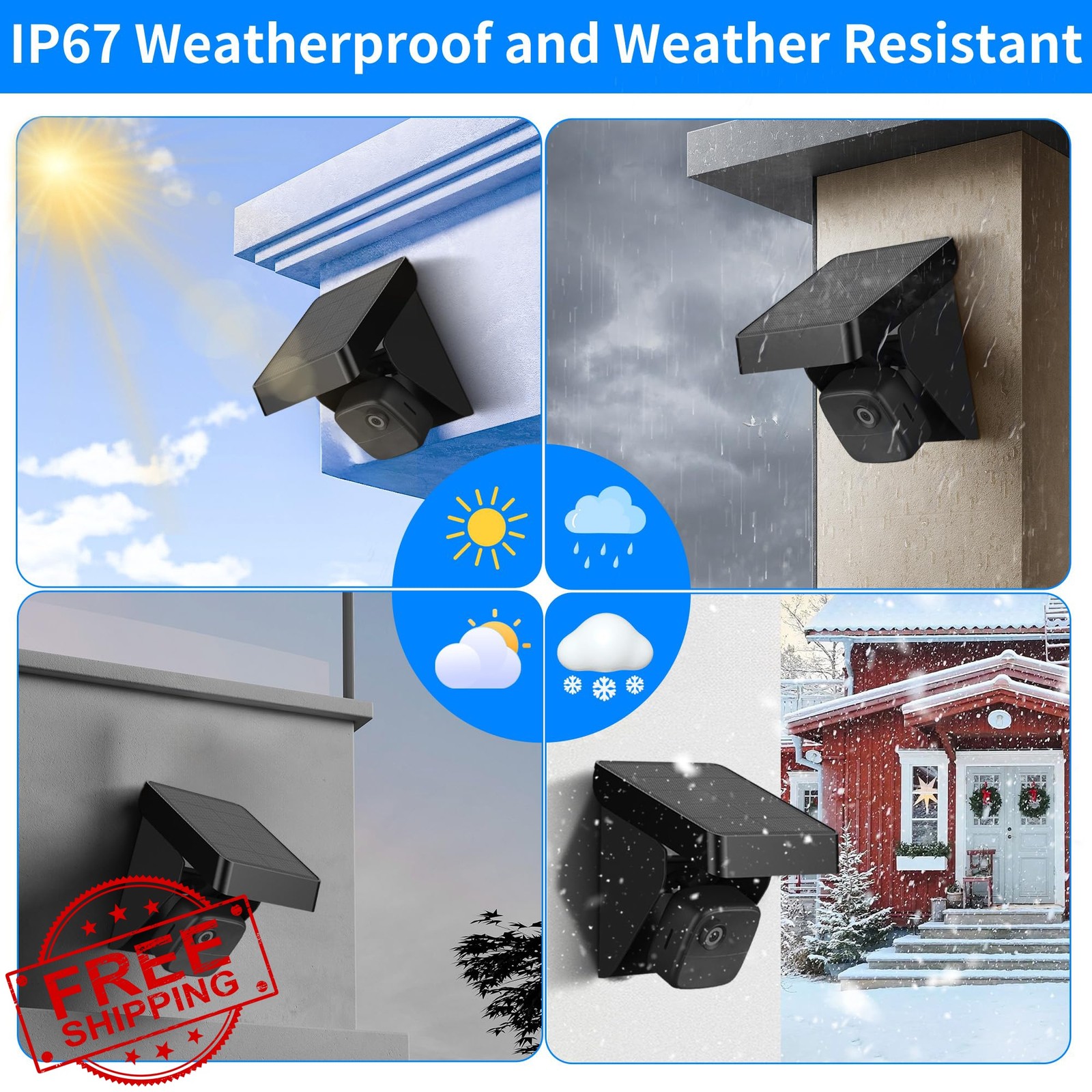 Ponlrie Solar Panel Black 1 Pack