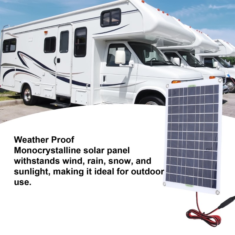 Permanent 50W Monocrystalline Solar Arrangement Weather Resistant for Harsh