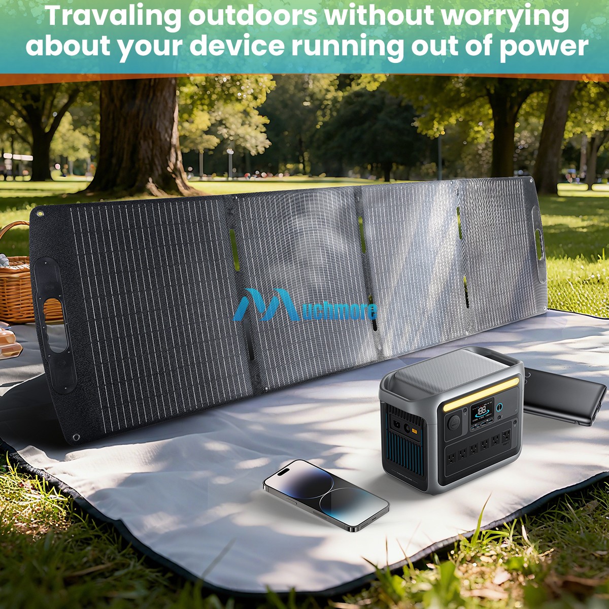 100W 200W Portable Solar Panel Solar IP65 Multiplug For Power Station RV Camping