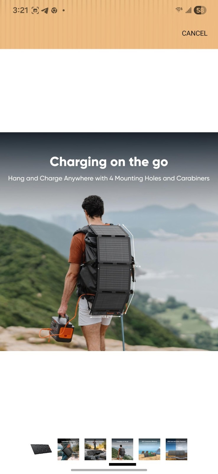 Jackery SolarSaga 40 Mini Solar Panel JS-40A