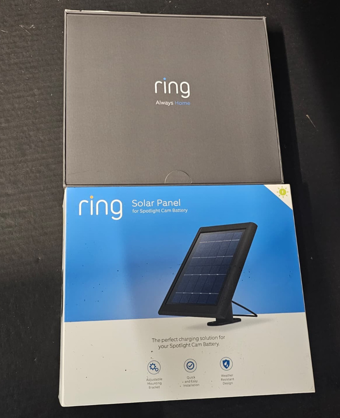 Ring Solar Panel for Spotlight Cam Battery with Tools & Manual in Box – Untested