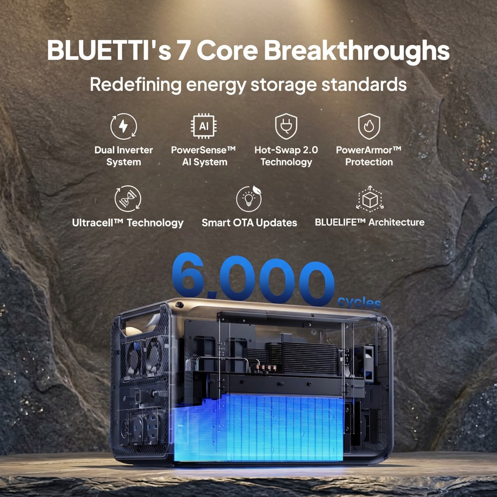 BLUETTI Apex 300 Portable Power Station 28364.8Wh + QTY 5 OF B500K Batteries