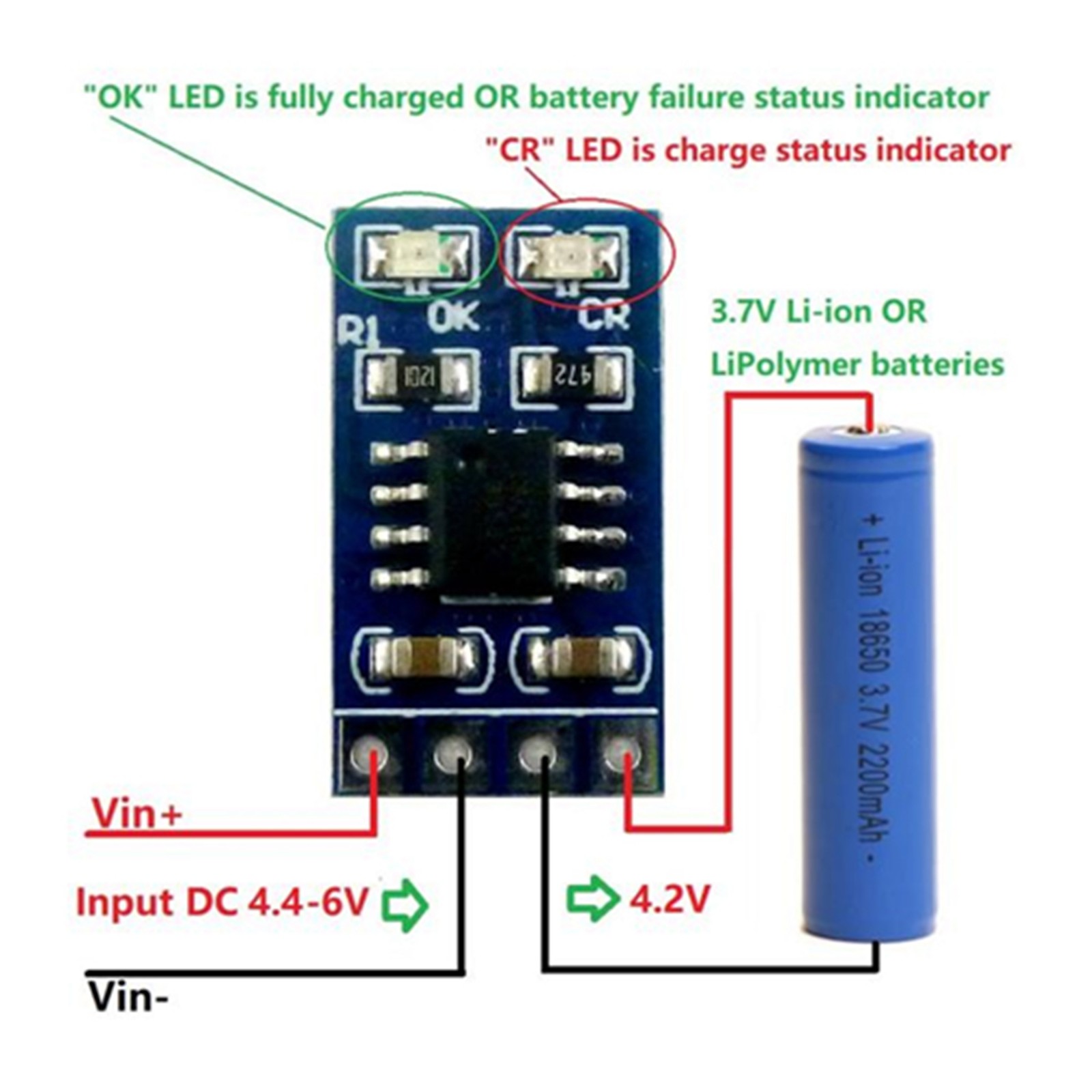 1A 4.2V 3.7V LiPo Li Ion Lithium Battery Charger MPPT Solar Charge