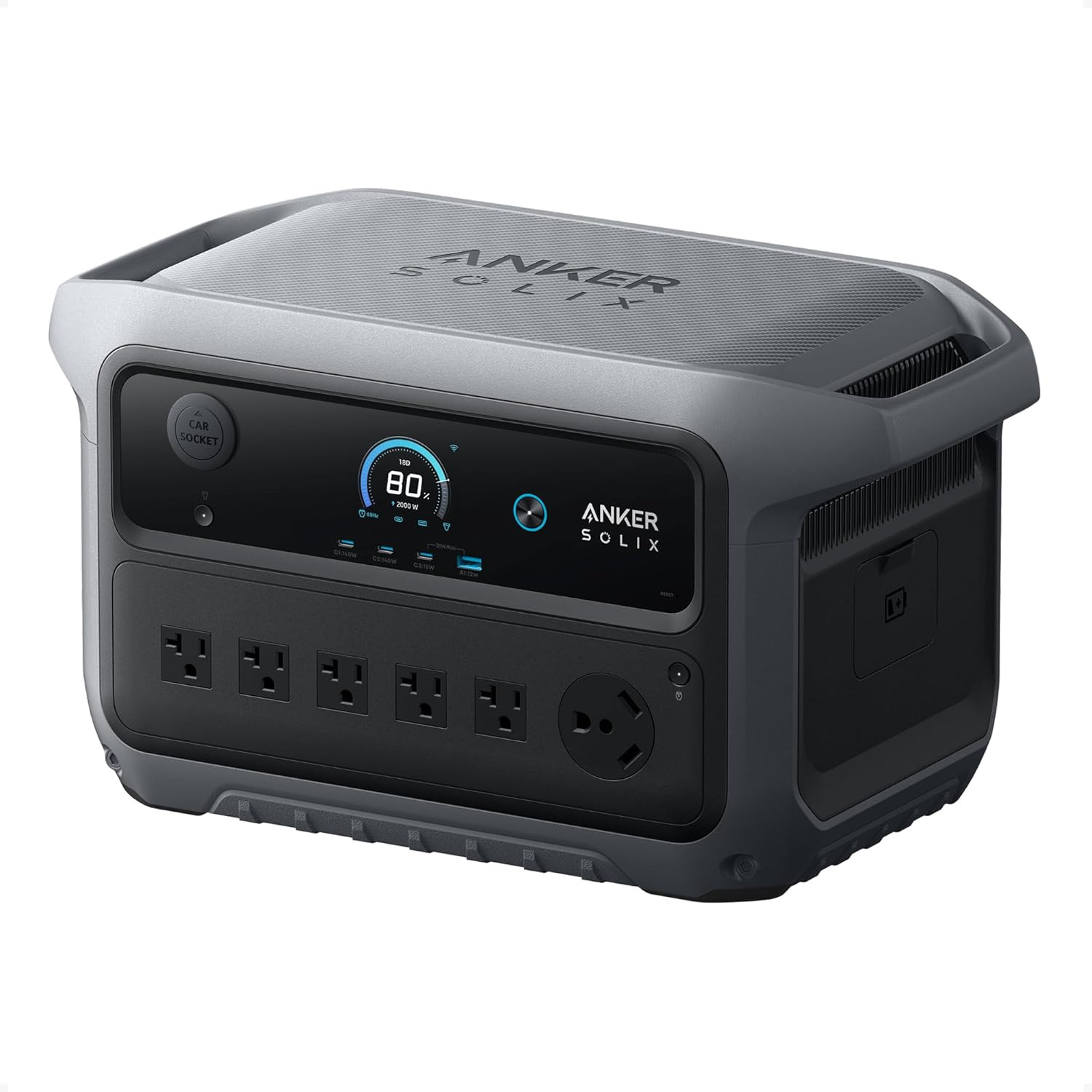 SOLIX C2000 Gen 2 Portable Power Station, 2,400W (Peak 4,000W) Solar Generator,
